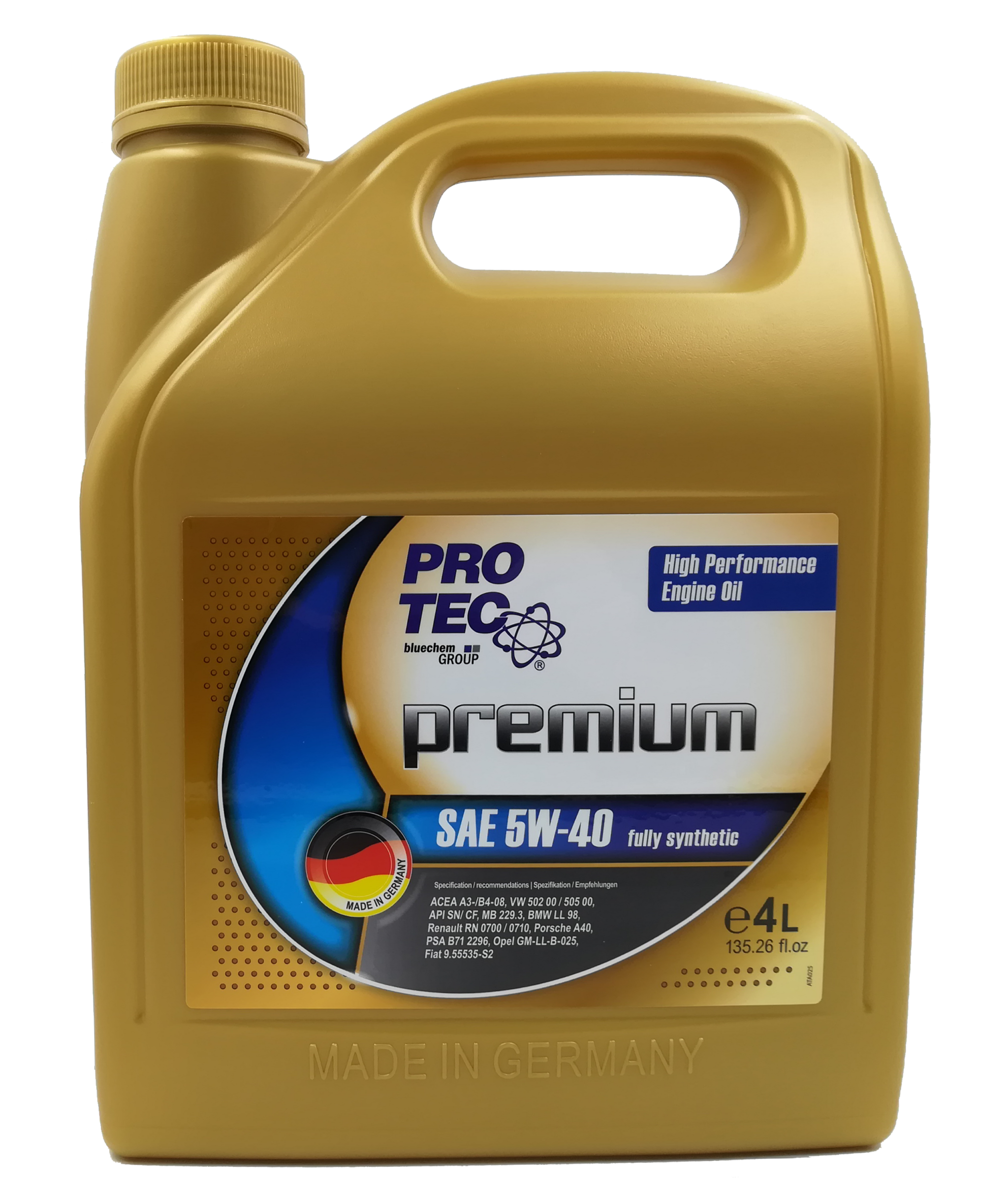 5W-40 PRO-TEC Engine Oil fully synthetic - bluechemGROUP